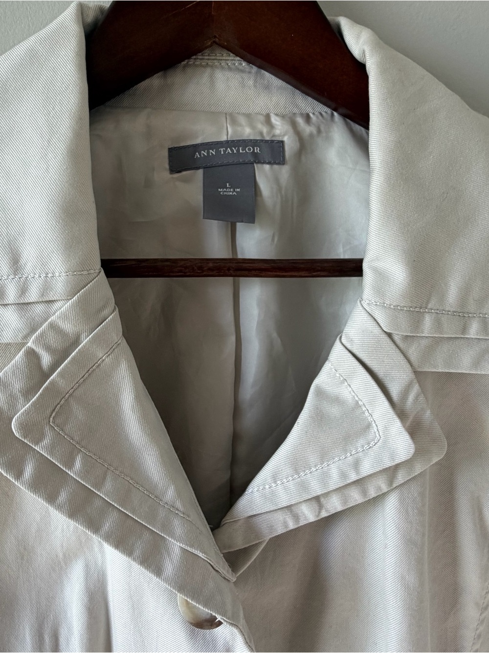 Ann Taylor Cream Utility Jacket - Light Beige - Picture 7 of 15
